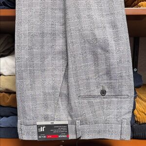 JF J.Ferrar Gray Plaid Suit Pants